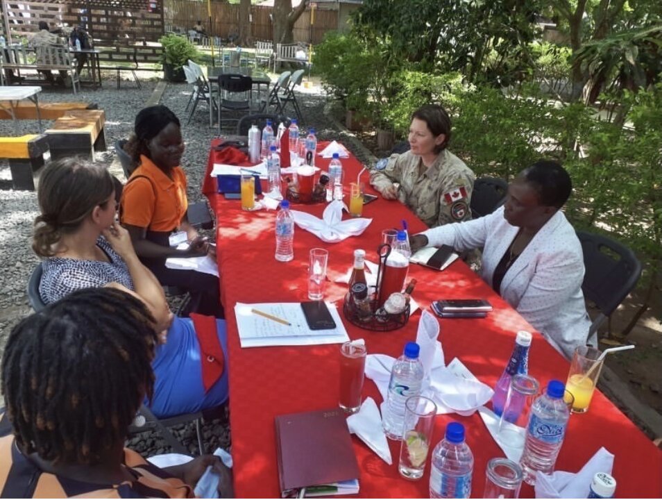 Kenzie with members of a Women's Protection Team (WPT). 