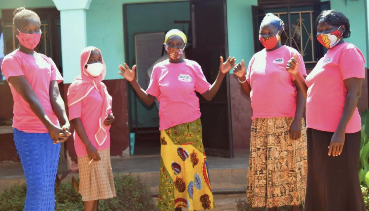 Five women n colorful dress