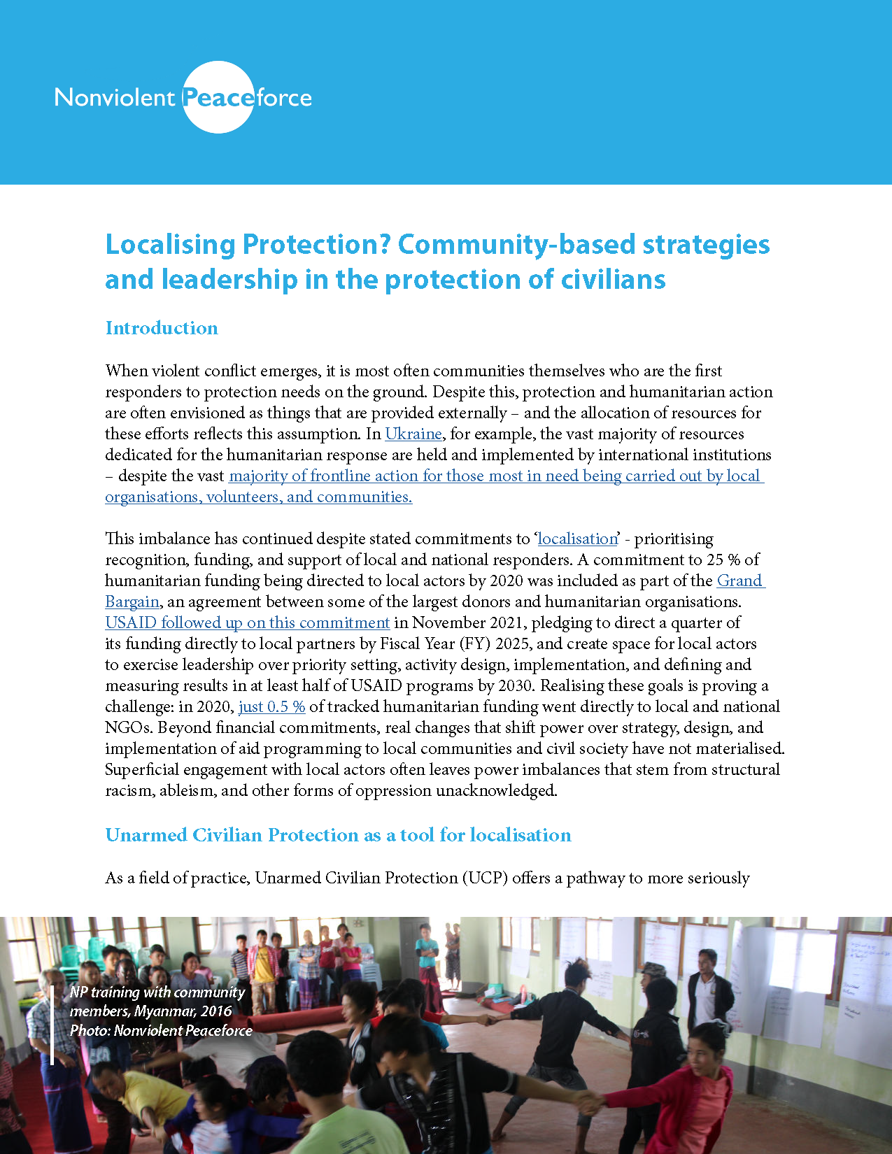 Community Based Protection Process Localising Protection? Community-based strategies and leadership in the ...