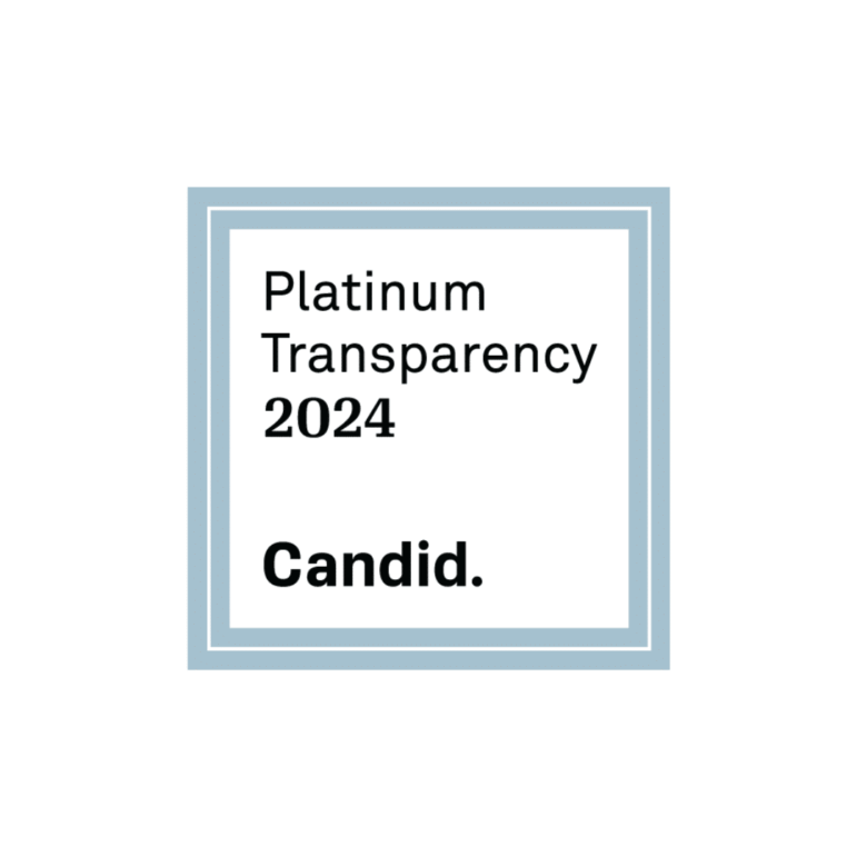 A digital badge on a white background with text that reads, "PLATINUM TRANSPARENCY 2024 CANDID."