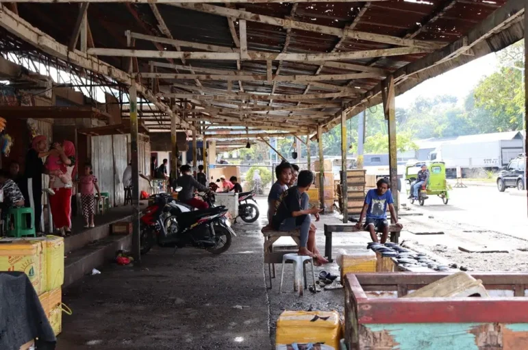 Group of people in market