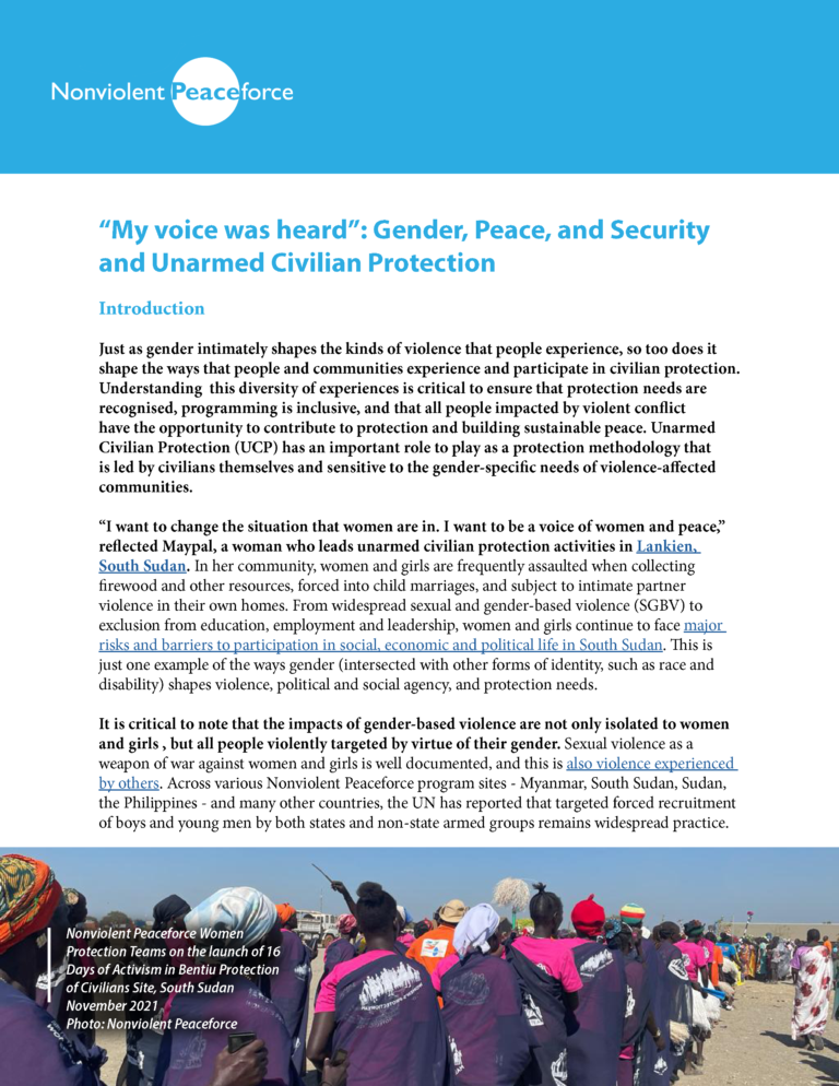 Gender Peace and Security page 1