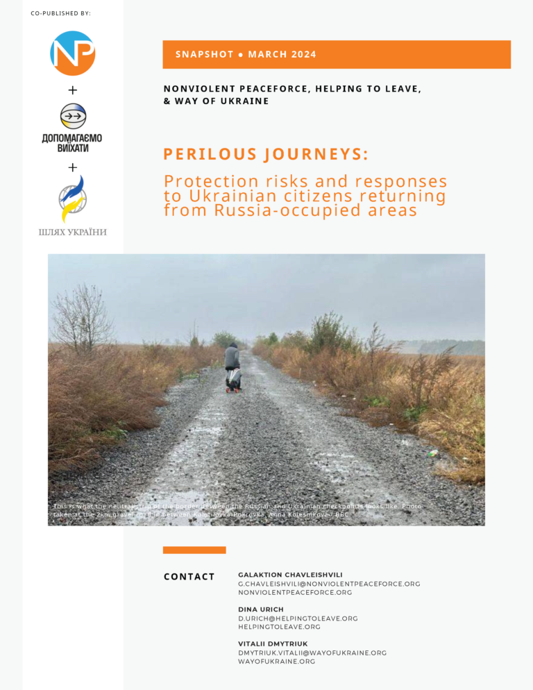Perilous Journeys: Protection risks and responses to Ukrainian citizens returning from the Russia-occupied areas