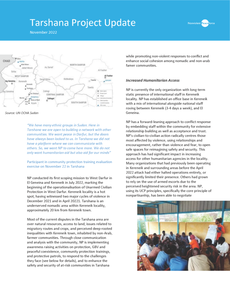Blue banner at top and preview of two columns of text. First page of case study.